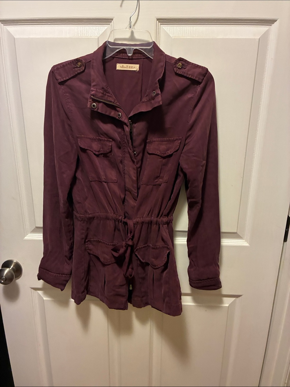 Altar’d State Plum Drawstring Utility Jacket - Picture 4 of 9